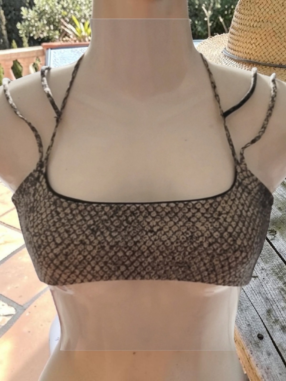 BLUE LIFE - XS  Snake-Print Bikini Top